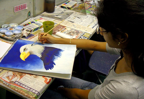 教授幼兒童繪畫漫畫水墨國畫拼貼粘土水彩手工藝興趣班暑期塗鴉玻璃畫畫課程